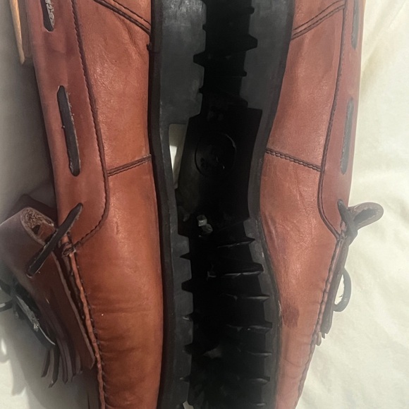 Camel Boots Chestnut Leather Loafers with Tassels , Made in Germany - Picture 6 of 12